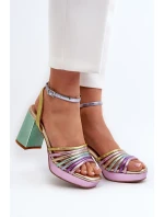 Dámské sandály na vysokém podpatku D&A Multicolor Dámské sandály na vysokém podpatku D&A Multicolor