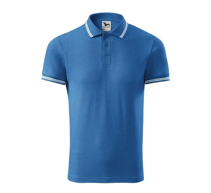 Urban polokošile pánská azurově modrá