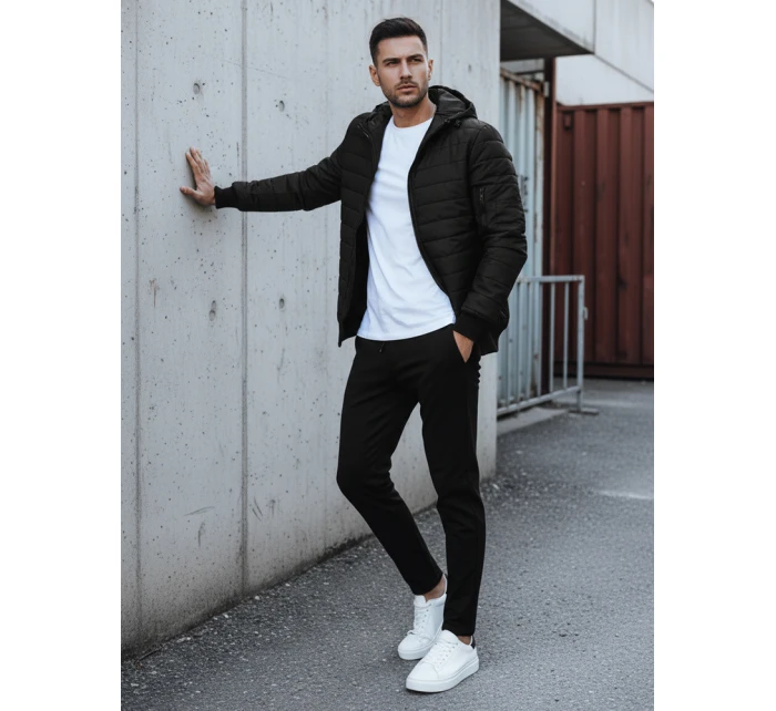 Pánská přechodná prošívaná bunda černá FashionStreet TX4145