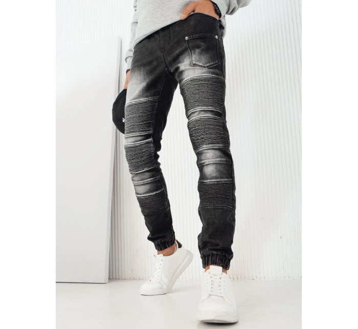 Pánské džínové kalhoty jogger černé FashionStreet UX4222