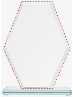 Trofeum szklane z rozklejoną podstawą