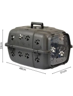 PŘEPRAVKA NA ZVÍŘATA O ROZMĚRECH 48X32X30 CM - ČERNÁ