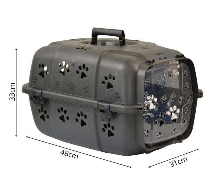 PŘEPRAVKA NA ZVÍŘATA O ROZMĚRECH 48X32X30 CM - ČERNÁ