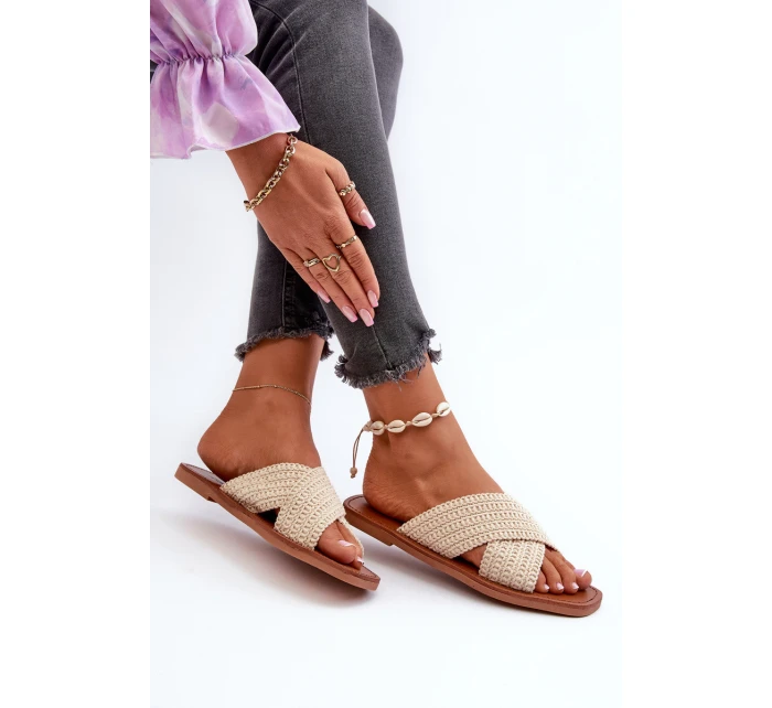 Dámské ploché žabky Big Star model 21653849 béžové - Big Star Shoes