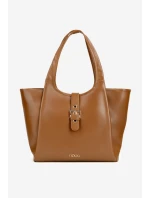Dámská kabelka shopper s přezkou Nobo – světle hnědá