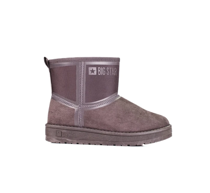 Designové  sněhule šedo-stříbrné dámské bez podpatku