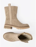 Stylové dámské hnědé kotníčkové boty platforma Stylové dámské hnědé kotníčkové boty platforma