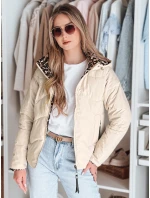 Dámská oboustranná přechodná bunda ZIBERKA béžová FashionStreet TY4869