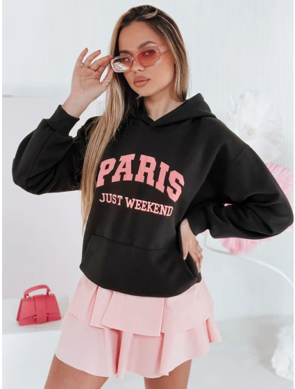 Dámská oversize mikina PARISSIA černá FashionStreet BY1453