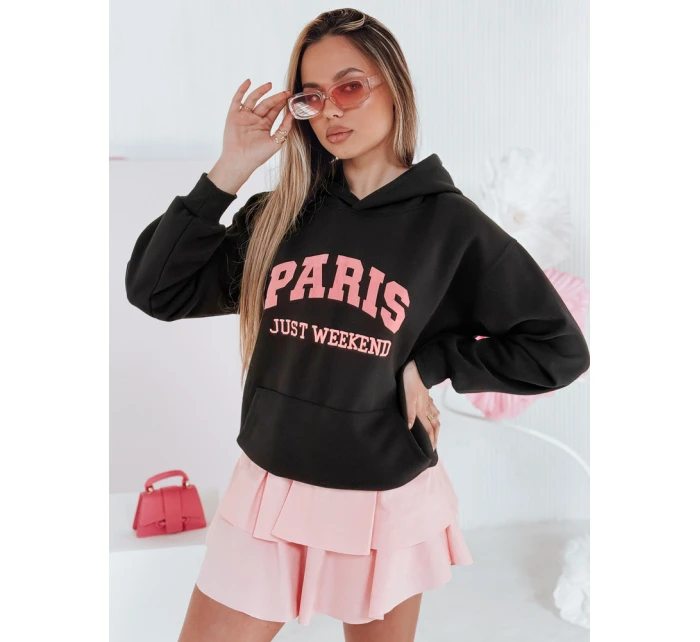 Dámská oversize mikina PARISSIA černá FashionStreet BY1453