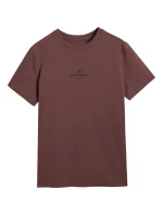 Pánské tričko 4F M2961 tmavě hnědé 4FWAW25TTSHM2961 80S pánské