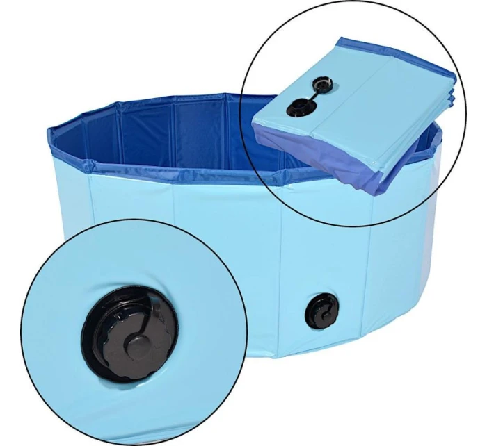 SKLÁDACÍ ZAHRADNÍ BAZÉN PRO PSY 80X30CM SASKA GARDEN