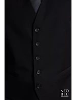 Max Men Pánská vesta model 22500428 deep black - NEOBLU Max Men Pánská vesta model 22500428 deep black - NEOBLU