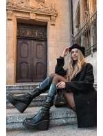 Dámské kozačky na platformě Černé Terisse Dámské kozačky na platformě Černé Terisse