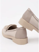 Módní dámské  mokasíny Jasnobeżowy bez podpatku