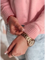 Dámský oversize hladký svetr SENZIA pink FashionStreet MY2447