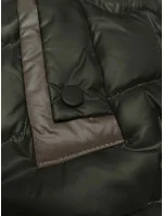 Krátká dámská vesta v khaki barvě se stahovacími boky model 20867419 - S'WEST