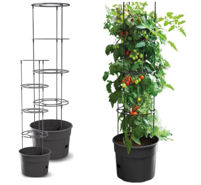 KVĚTINÁČ NA SÁZENÍ RAJČAT S ŽEBŘÍKEM O OBJEMU 12 L KVĚTINÁČ NA SÁZENÍ RAJČAT S ŽEBŘÍKEM O OBJEMU 12 L