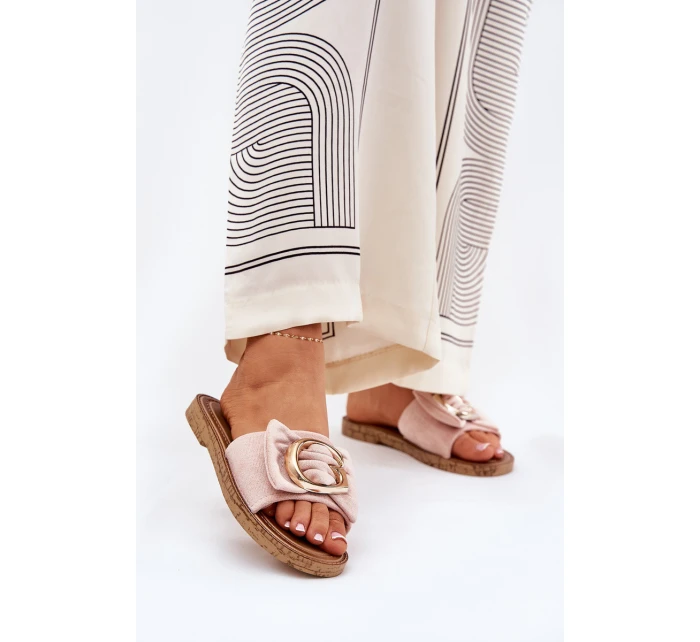 Dámské Sandály S Ozdobným Detalem Růžové model 21689999 - Boto Dámské Sandály S Ozdobným Detalem Růžové model 21689999 - Boto