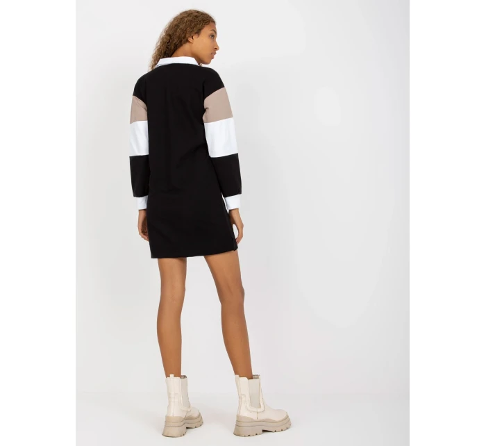 Dámské šaty RV SK 8072 černá a béžová