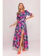 M858 Maxi šaty s otevřenými zády - model 1 M858 Maxi šaty s otevřenými zády - model 1