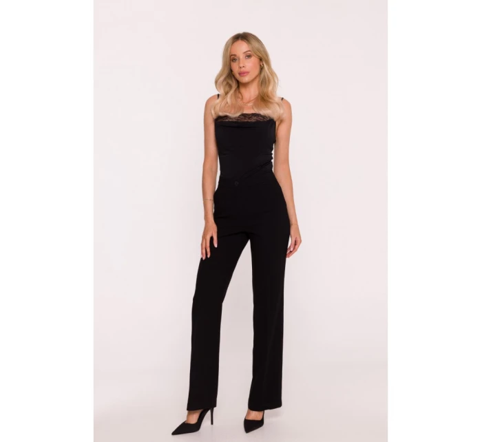 S418 Kalhoty s laclem - černé