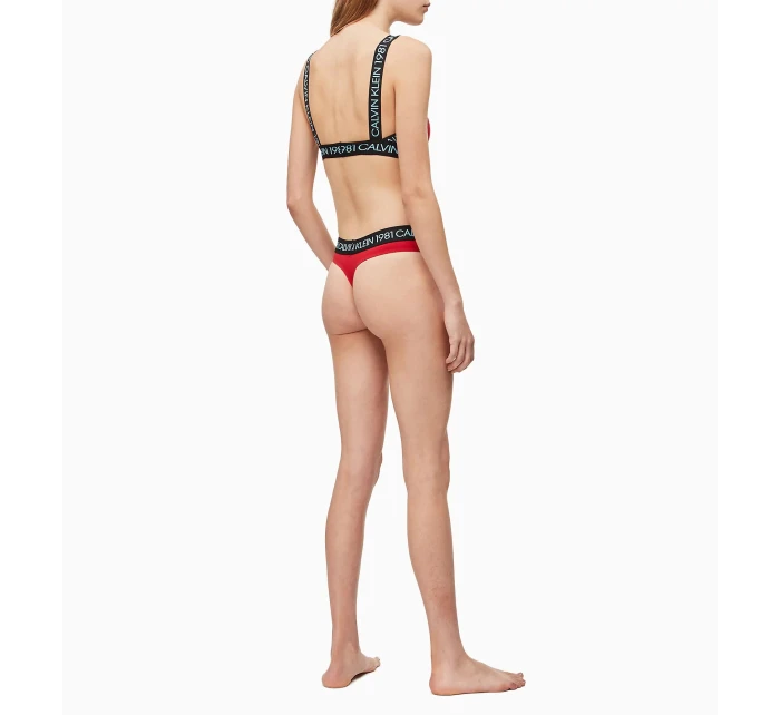 Podprsenka bez kostice QF5447E-3YQ červená - Calvin Klein