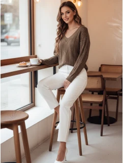 Dámský svetr LACEONIA beige FashionStreet MY2404