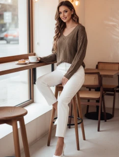 Dámský svetr LACEONIA beige FashionStreet MY2404