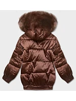 Krátká hnědá bunda nadměrné velikosti (H-1109-79) Krátká hnědá bunda nadměrné velikosti (H-1109-79)