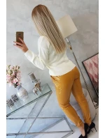 Dvouvrstvé kalhoty s hořčicovým velurem