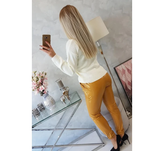 Dvouvrstvé kalhoty s hořčicovým velurem