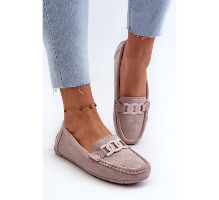 Dámské semišové mokasíny fialové model 21659362 - Boto