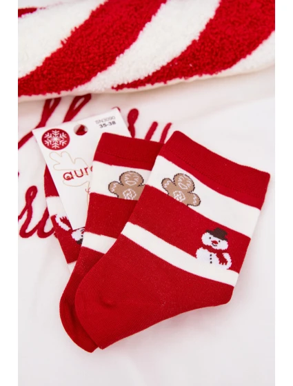 Dámské vánoční ponožky s pruhy model 21786671 - Aura.via