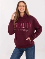 Mikina D10608BC02802A4NO maroon Mikina D10608BC02802A4NO maroon