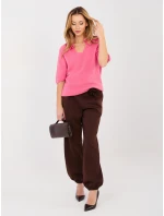 Sweter MI SW model 21937095 ciemny różowy - FPrice