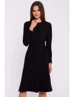 Rozšířené šaty model 21007378 černé - STYLOVE