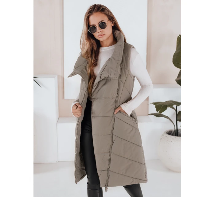 Dámská prošívaná vesta SERKIS zelená FashionStreet TY3279