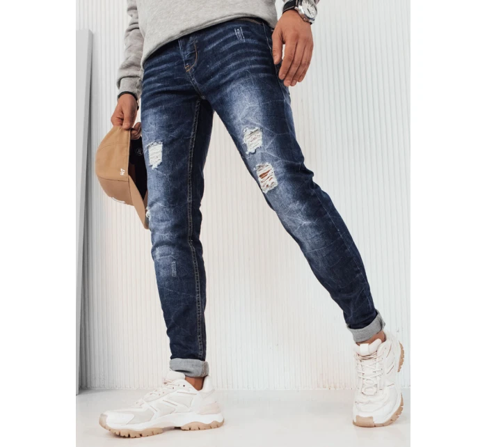 FashionStreet pánské tmavě modré kalhoty UX3916