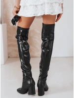 Dámské kozačky nad kolena černé Dstreet ZY1245
