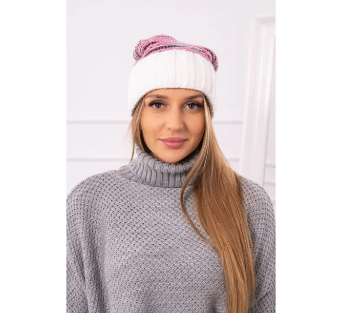 Dámská čepice Feba K330 white+powder pink Dámská čepice Feba K330 white+powder pink