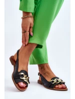 Dámské kožené sandály Lewski Boty Black model 21615988 - Boto