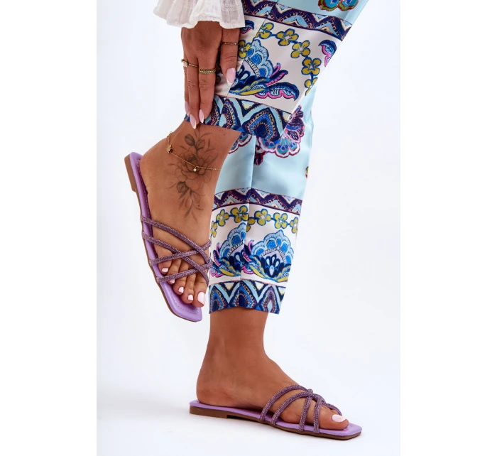 Dámské Klíčky s Proužky a Džety Fialové Leomi Dámské Klíčky s Proužky a Džety Fialové Leomi