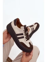 Kožené dámské tenisky na platformě model 21713104 - Zazoo