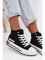 Dámské vysoké tenisky na platformě Černé model 22107450 - Boto Dámské vysoké tenisky na platformě Černé model 22107450 - Boto