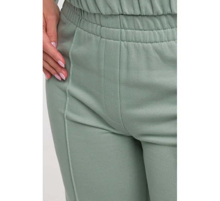 Široké kalhoty s předními  mátové model 21047270 - BeWear