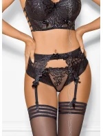 Podvazkový pás Chocolate bar V-7862 černá - Axami