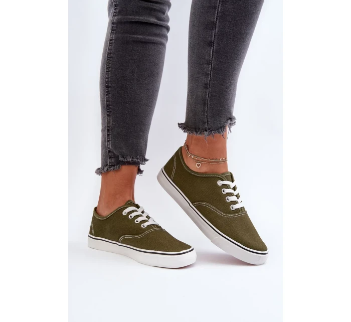 Klasické dámské tenisky Tenisky tmavě zelené Olvali Klasické dámské tenisky Tenisky tmavě zelené Olvali