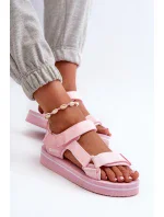 Dámské sandály na platformě Big Star Růžové Dámské sandály na platformě Big Star Růžové