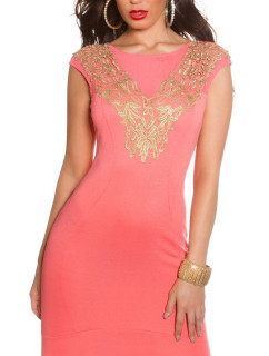 Sexy KouCla model 19591082 dress with golden lace - Style fashion